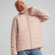 Puma quilted jacket Essential with hood (padded, warm) pink Women